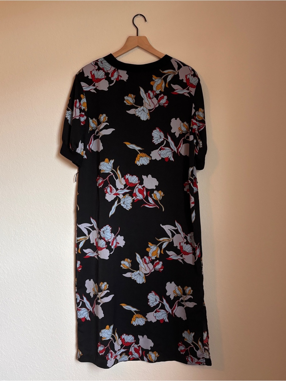 Who What Wear Floral Midi Dress Size M Cottagecore Teacher Chic Dark Floral - Picture 2 of 6